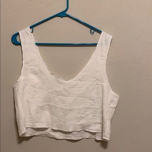 Flowy white tank